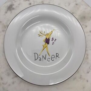 Retired Pottery Barn Reindeer "Dancer" 8 3/8th" Salad Plate